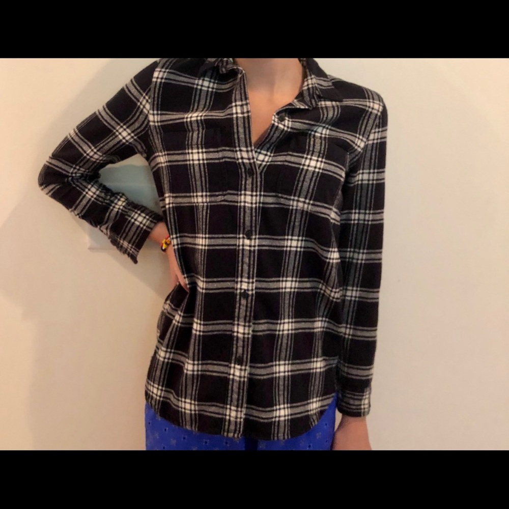 Madewell flannel plaid women’s top